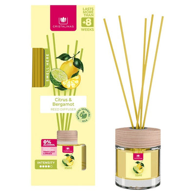 M&S Cristalinas Reed Diffuser Citrus & Bergamot 35ml- Buy online at McGrocer