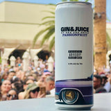 Gin & Juice passionfruit canned cocktail 250ml, UK version