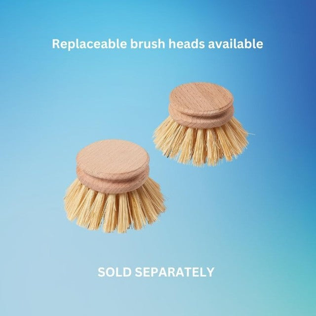 Elliotts wooden dish brush with natural Tampico fibres - British product