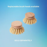 Elliotts wooden dish brush with natural Tampico fibres - British product