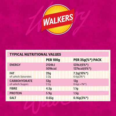 Walkers Prawn Cocktail Potato Crisps 6 Pack