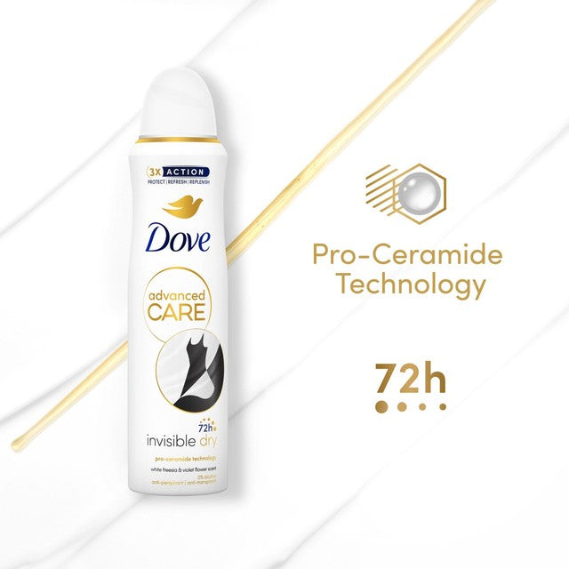Dove Advanced Care Invisible Dry Anti-Perspirant Aerosol 150ml - British product