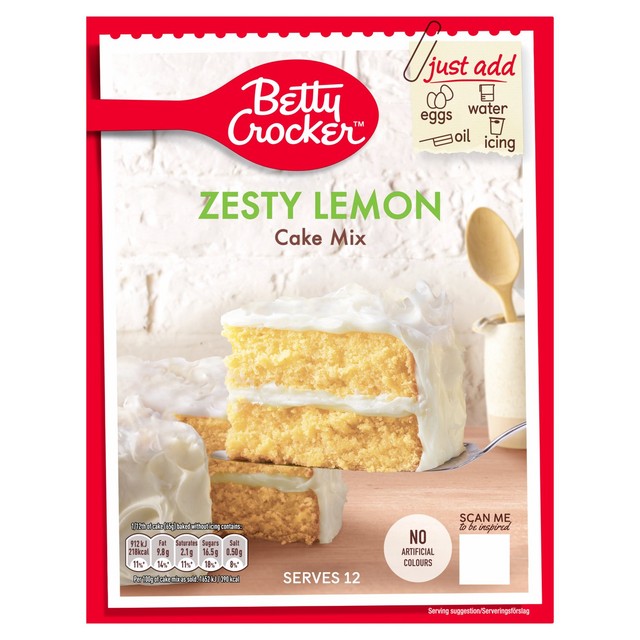 Betty Crocker zesty lemon cake mix 425g - British product