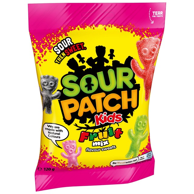 Maynards Sour Patch Kids Fruit Mix Sweets 120g (British brand)