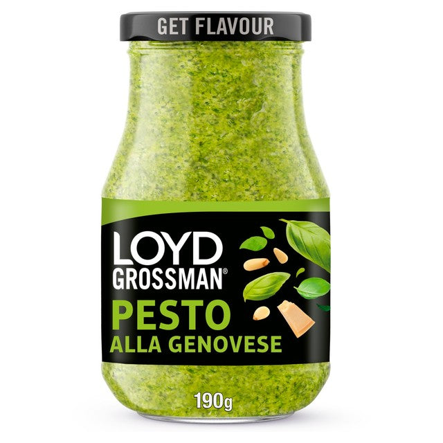 Loyd Grossman Genovese pesto sauce, imported from the UK
