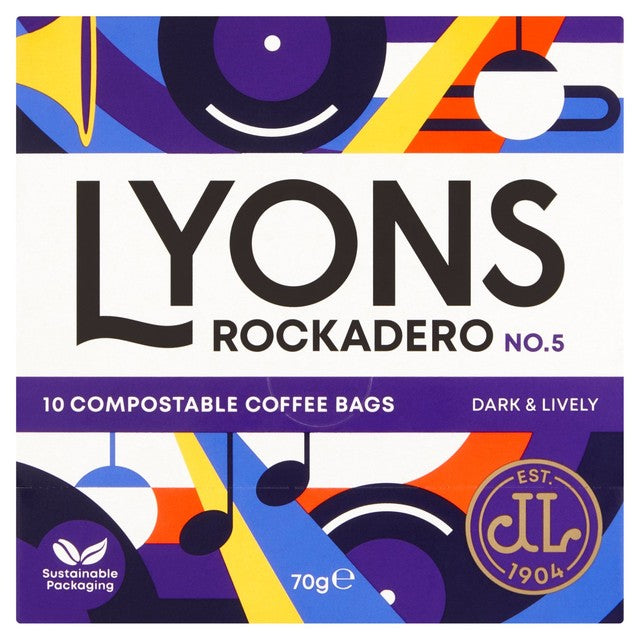 Lyons Rockero Coffee Bags 10 Pack, UK version