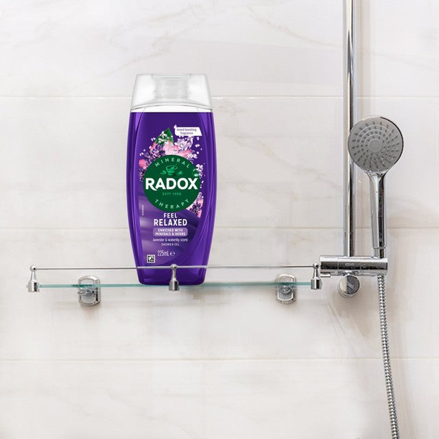 Radox Feel Relaxed shower gel 225ml, imported from the UK