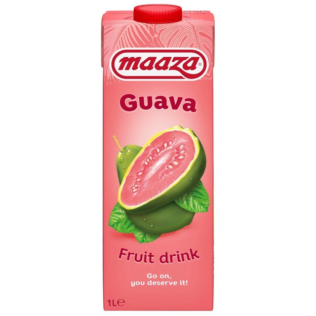 Maaza guava fruit drink no added sugar 1ltr, imported from the UK