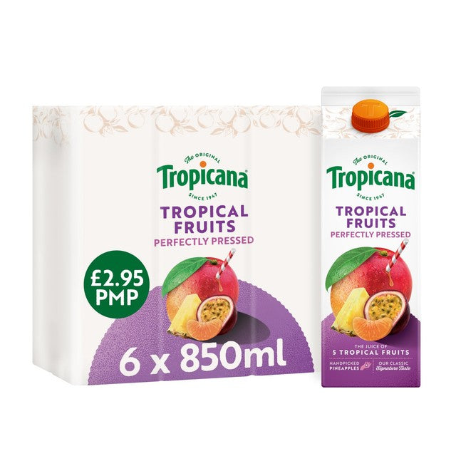 Tropicana tropical fruit juice 850ml (British brand)