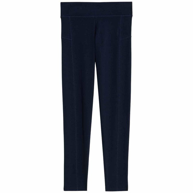M&S girls cotton rich leggings in navy, size 10-11 years, imported from the UK