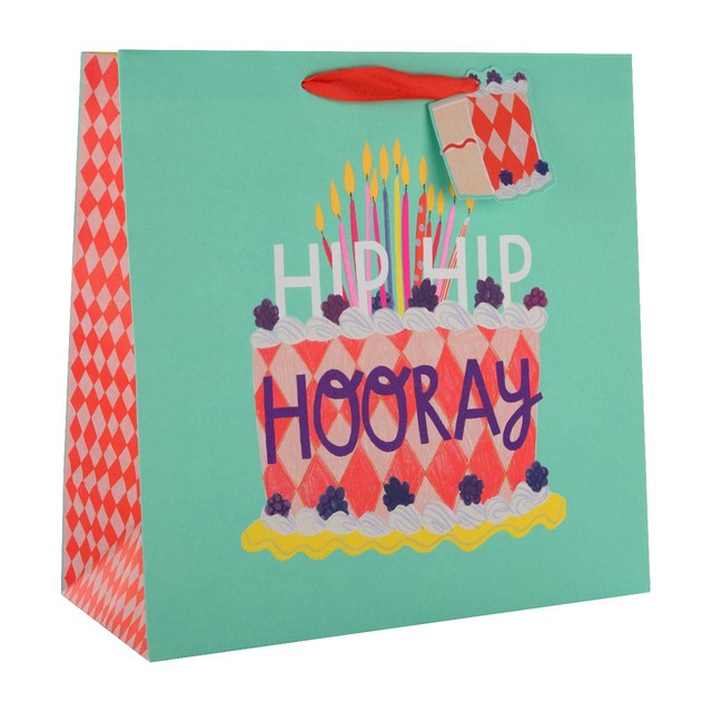 M&S large birthday gift bag with cake design (British brand)