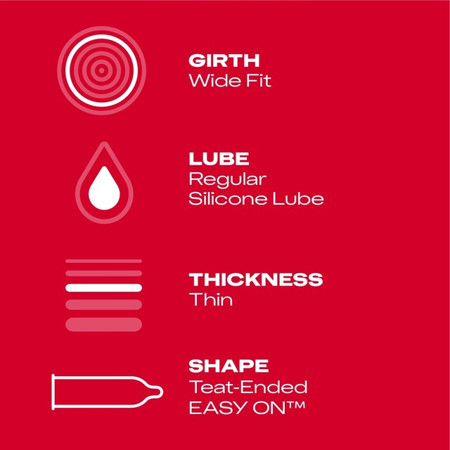 Durex Thin Feel XL Wide Fit Condoms 12 Pack - British product