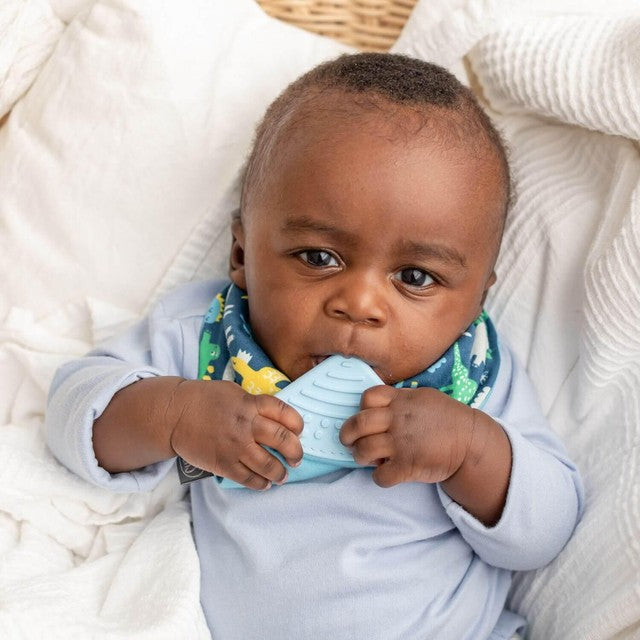 Cheeky Chompers Neckerchew Baby Dino Teething Bib - British product
