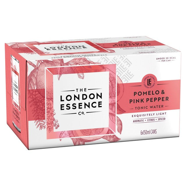 London Essence Co. Pomelo and Pink Peppercorn Tonic Water 6 x 150ml, UK version