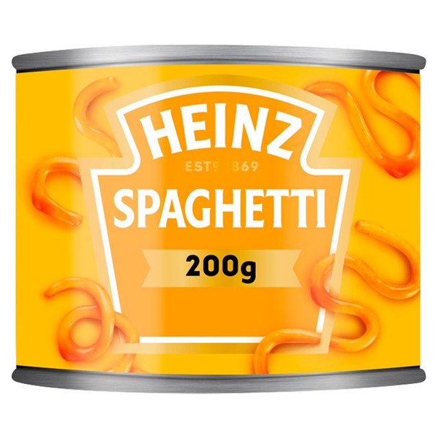 Heinz spaghetti in tomato sauce canned (British brand)