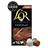 L'OR chocolate espresso coffee pods 10 capsules, UK version