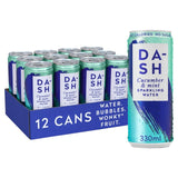 dash cucumber and mint sparkling water 12 x 330ml cans - British product