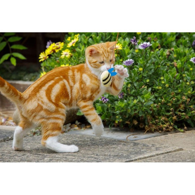 Petface catnip bee teaser cat toy, imported from the UK