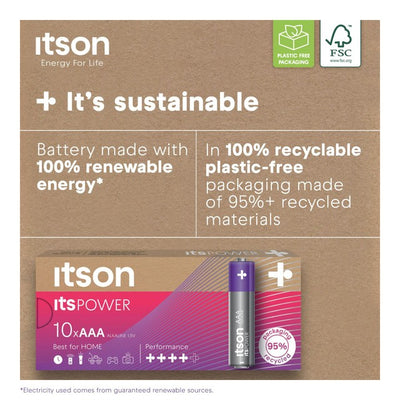 ITSON Itspower 10 AAA Alkaline Batterien