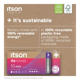 ITSON Itspower AAA alkaline batteries 10 pack, UK version