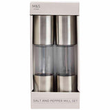 M&S Stainless Steel Salt and Pepper Mills, imported from the UK