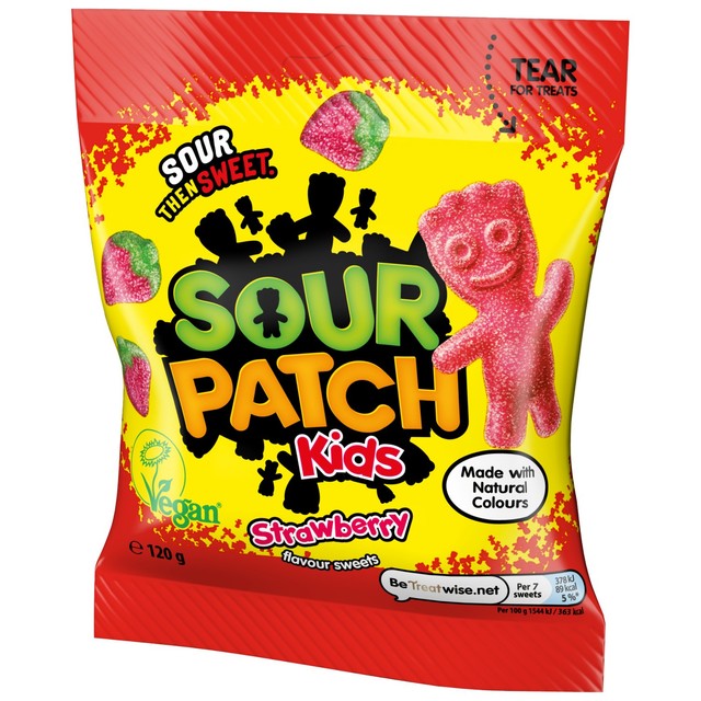 Sour Patch Kids Strawberry fruit gums 120g (British brand)