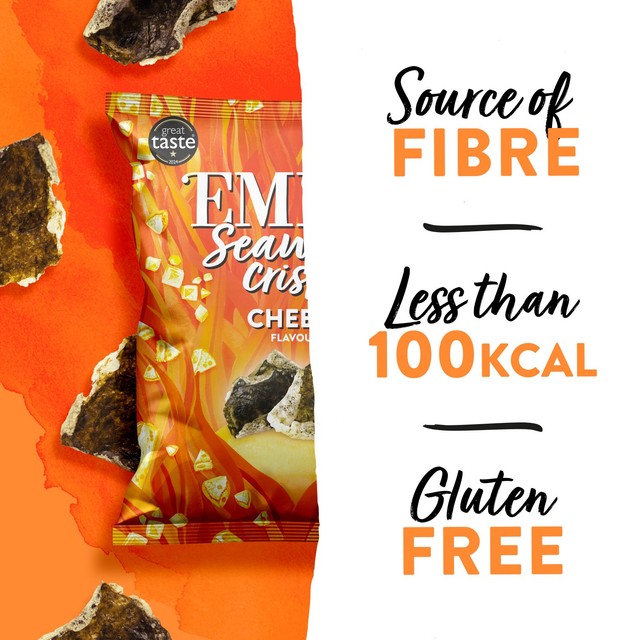 Emily seaweed crisps vegan cheese flavour 18g - British product