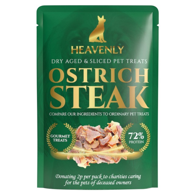 Heavenly Dog Ostrich Steak Treats 25g, UK version