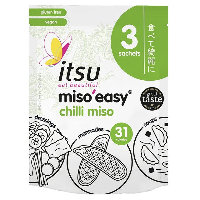 Itsu chilli miso paste 3 x 20g, UK version