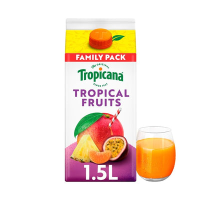 M&S Tropicana Pure Tropical Fruit Juice with Apple, Mandarin, Pineapple, Passionfruit and Mango 1.5L- Buy online at McGrocer