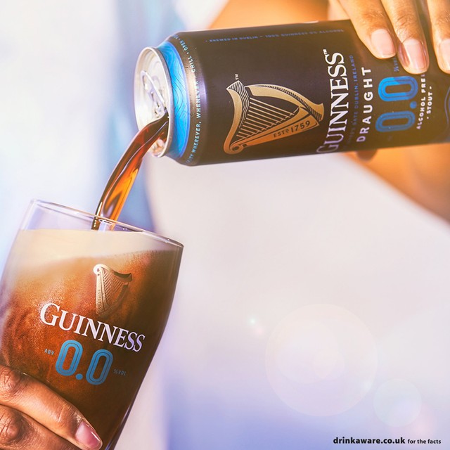 Guinness Draught 0.0% Alcohol Free Stout 4x440ml, UK version
