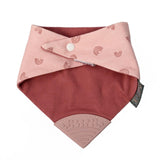 Cheeky Chompers Neckerchew Rainbow Rose teething bib one size, imported from the UK