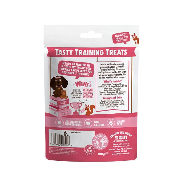 Denzel's salmon & peanut butter puppy training bites 100g - British product