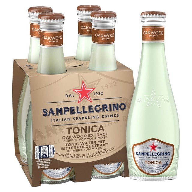 San Pellegrino Oakwood Tonic Water 4x200ml (British brand)