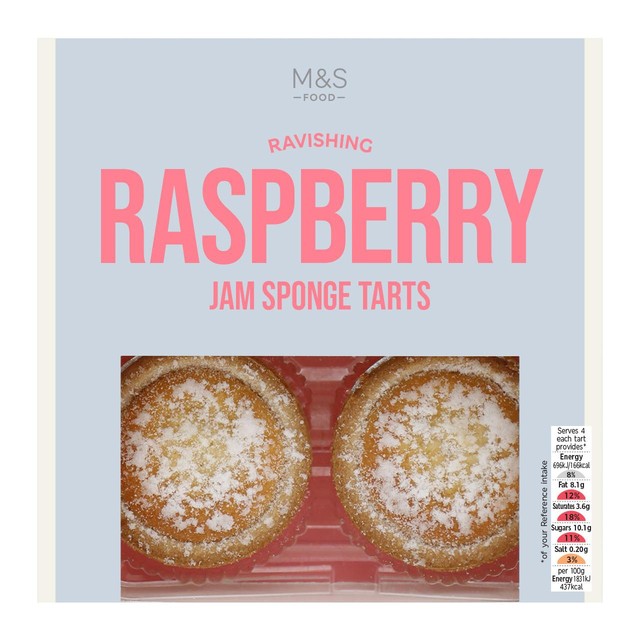 M&S Raspberry Jam Bakes pastry mini tarts 4 packs, imported from the UK
