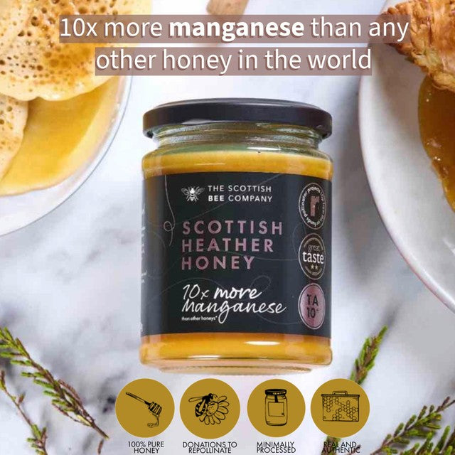 Scottish Bee Company heather honey 227g, UK version