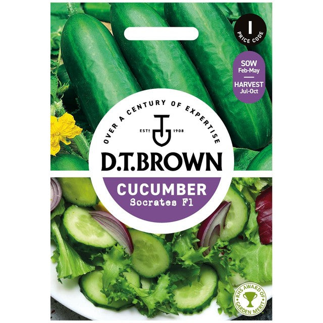 Mr Fothergills Seeds D.T. Brown Cucumber Socrates cucumber seeds 5 seeds - British product
