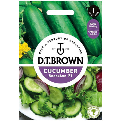 Mr Fothergills Seeds D.T. Brown Cucumber Socrates Cucumber Seeds 5 Seeds