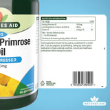 Natures Aid Evening Primrose Oil soft gel capsules 90 count, imported from the UK