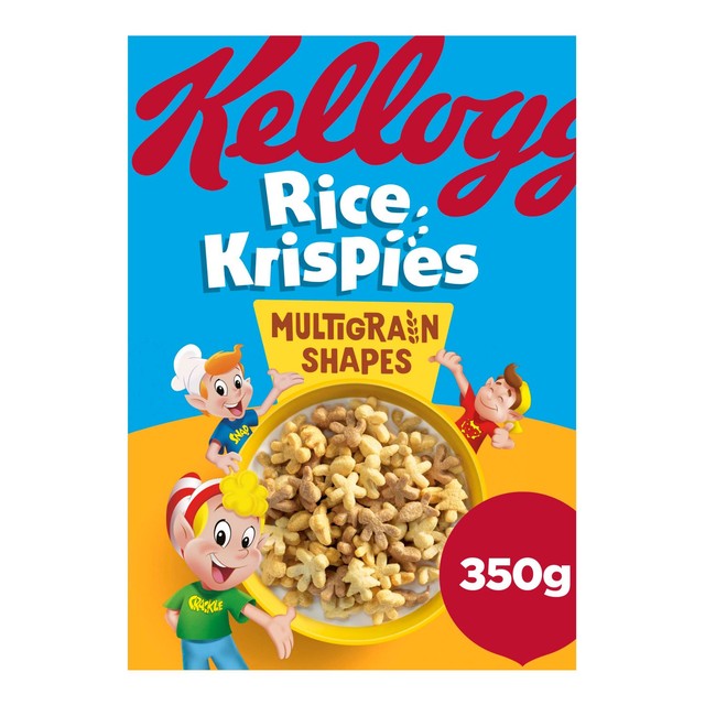 Kellogg's Rice Krispies Multi-Grain Shapes Toffee Flavour Cereal 350g, UK version