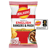 Walkers Bangers & Mash crisps 150g (British brand)