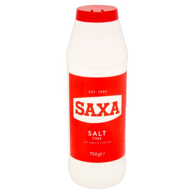 Saxa fine table salt 750g (British brand)