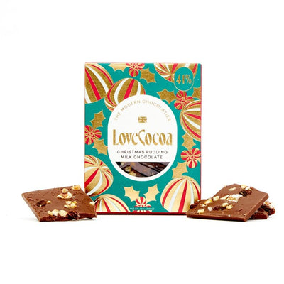 Tablette de Chocolat Love Cocoa Pudding de Noël au Lait 75g