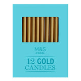 M&S gold birthday candles 12 pack, imported from the UK