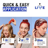 Schwarzkopf LIVE Intense Colour 035 Real Red permanent hair dye, imported from the UK