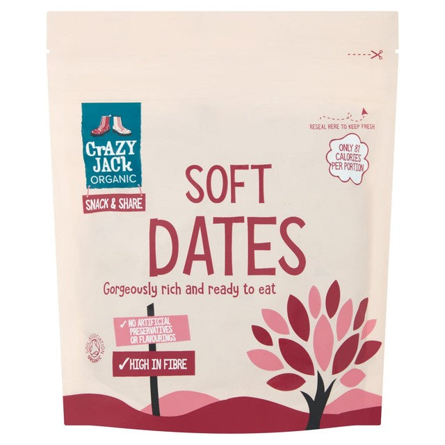 Crazy Jack Organic Soft Dates 200g - British product