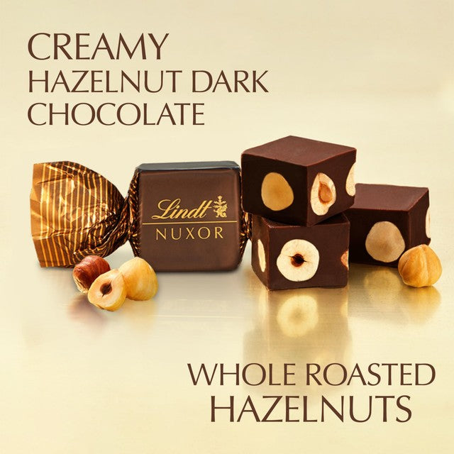 Lindt NUXOR Dark Gianduja Chocolate with Hazelnuts 150g, UK version