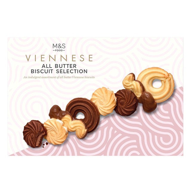 M&S All Butter Viennese Biscuit Selection 450g, imported from the UK