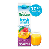 Tropicana Fresh & Light Tropical fruit juice 850ml (British brand)