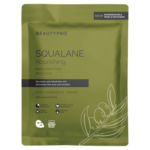 BeautyPro Squalane Nourishing Face Sheet Mask 30g - British product